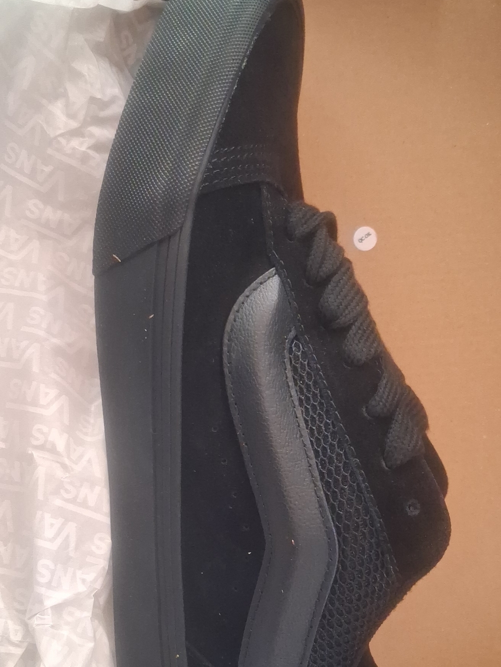 Vans Black Low-Top Suede & Mesh Sneaker